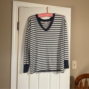 Striped V-Neck Sweater